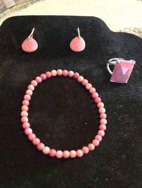 Pink Rhodanite Stretch Bracelet — Women’s Fashion Bracelet